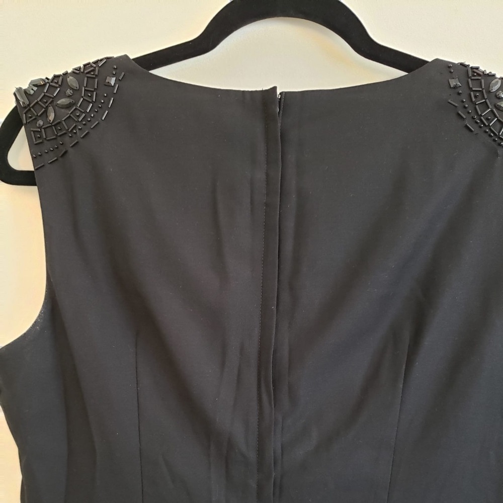 New Look Shoulder-detail, midi, sleeveless sheath dress- Black: UK 16 (US 12) - Picture 3 of 5